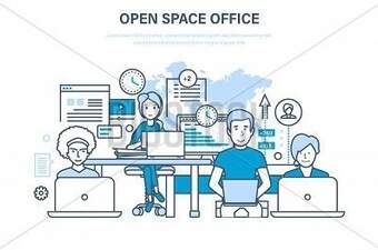 Современные демократичные офисы - open space в бизнес-центре 